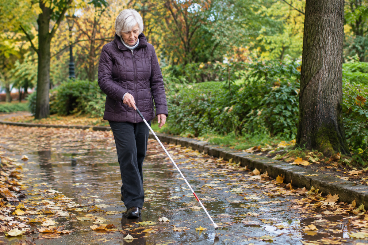 Fall Walking Safety: How to Navigate Wet Leaves with a Cane