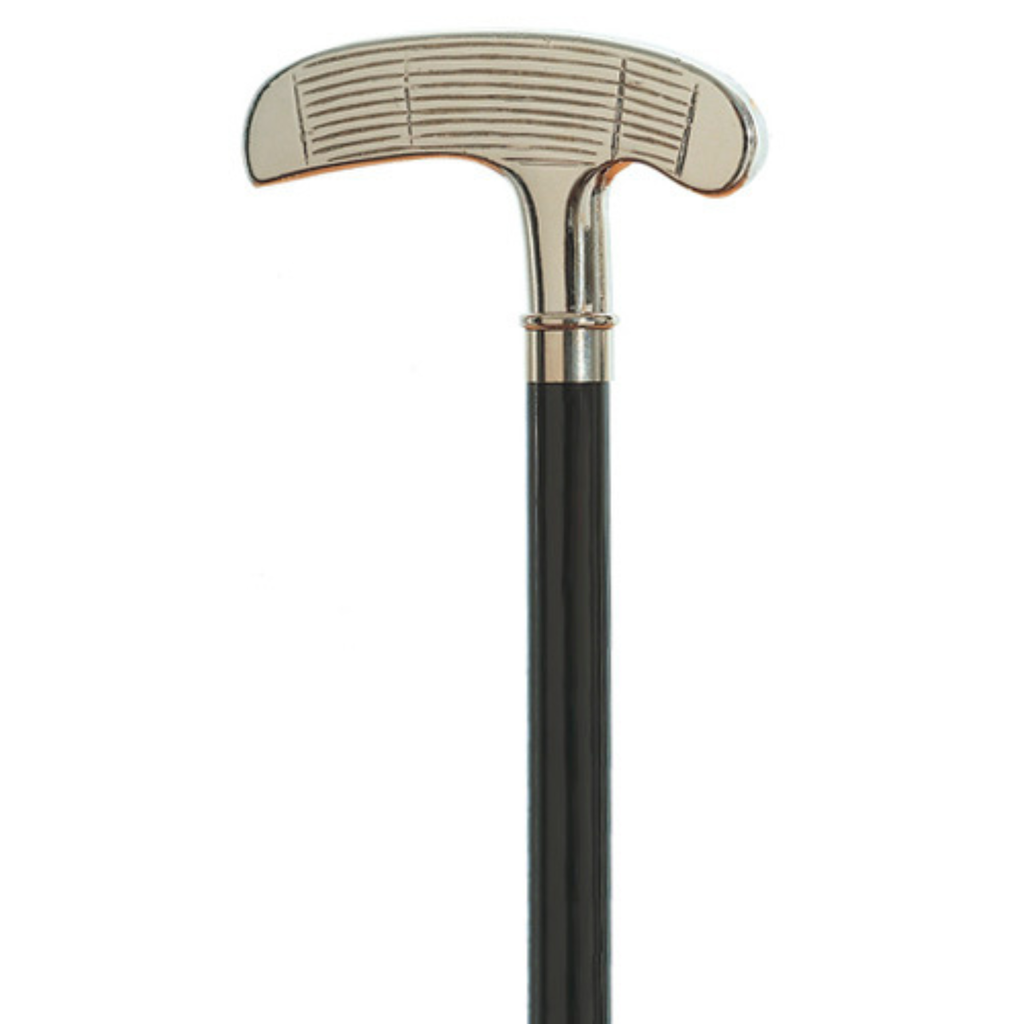 Golf Putter Walking Cane, Nickel-Plated,