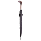 Italian Black Nylon Umbrella with Labrador Handle and Cover