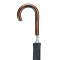 Deluxe Auto-Open Hardwood Handle Umbrella, 36-Inch Black Canopy
