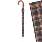 Highland Tartan Umbrella with Congo Crook Handle - 27 Canopy, 16 Ribs