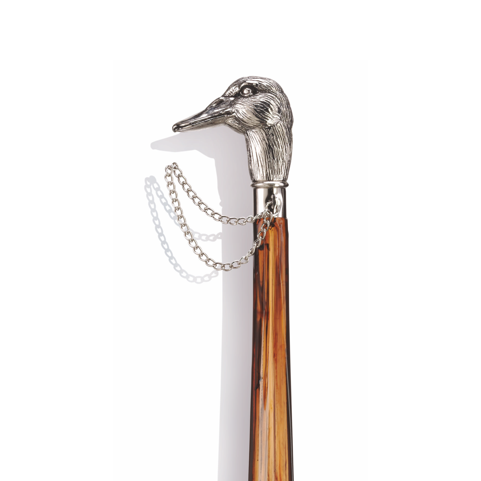 Nickel-Plated Duck Handle Shoehorn with Durable Tortoise Tongue, 20