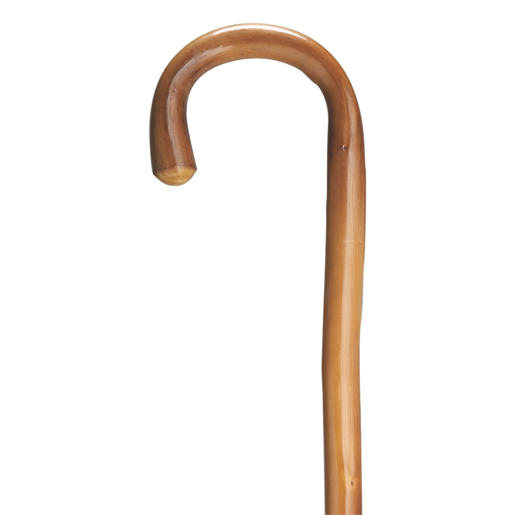 German Chestnut Crook Handle Walking Cane - 42 Shaft