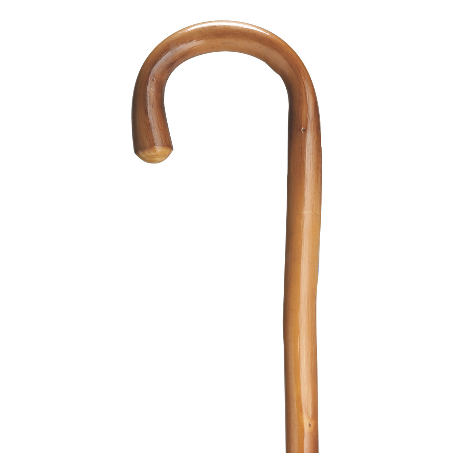 German Chestnut Crook Handle Walking Cane - 42 Shaft