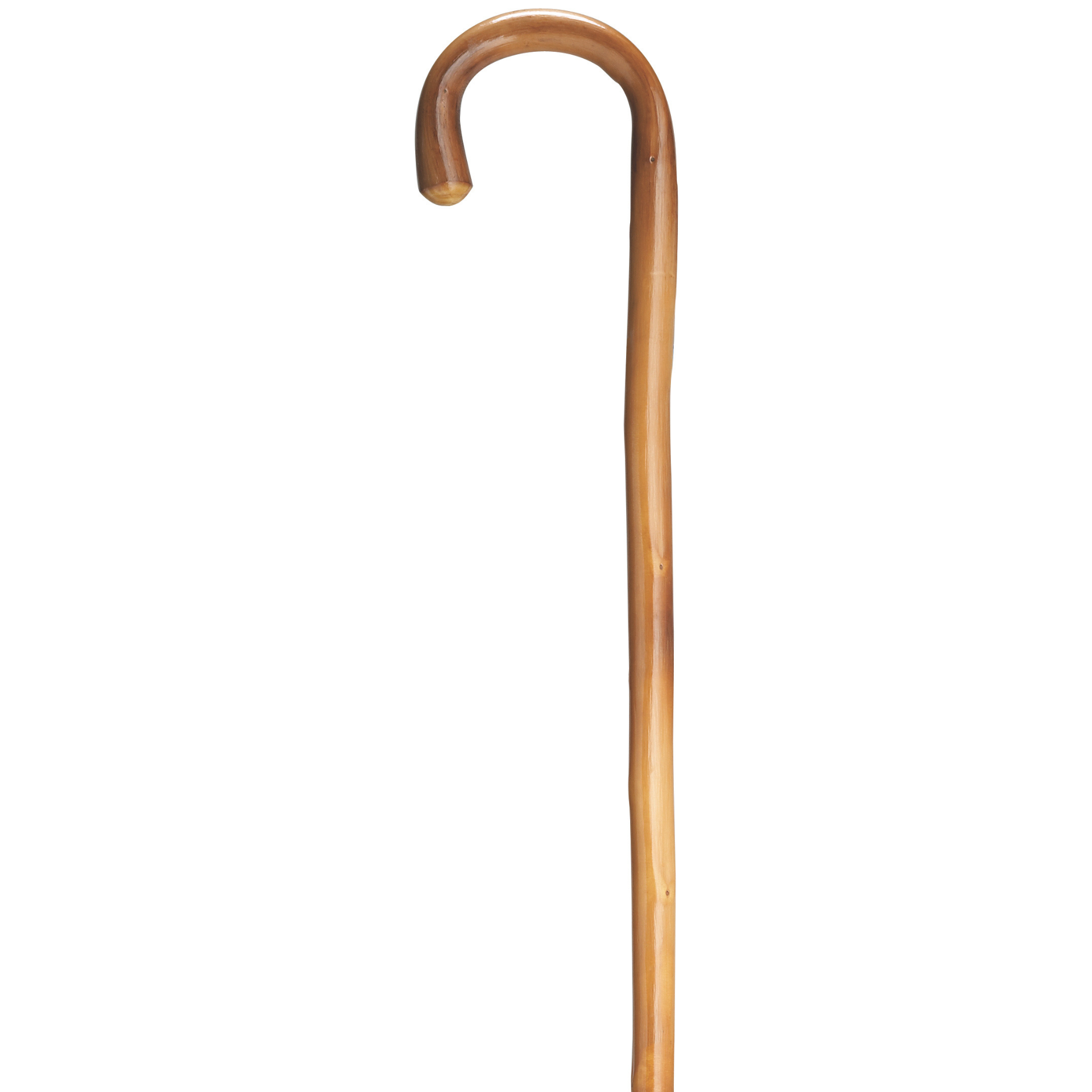 German Chestnut Crook Handle Walking Cane - 42 Shaft