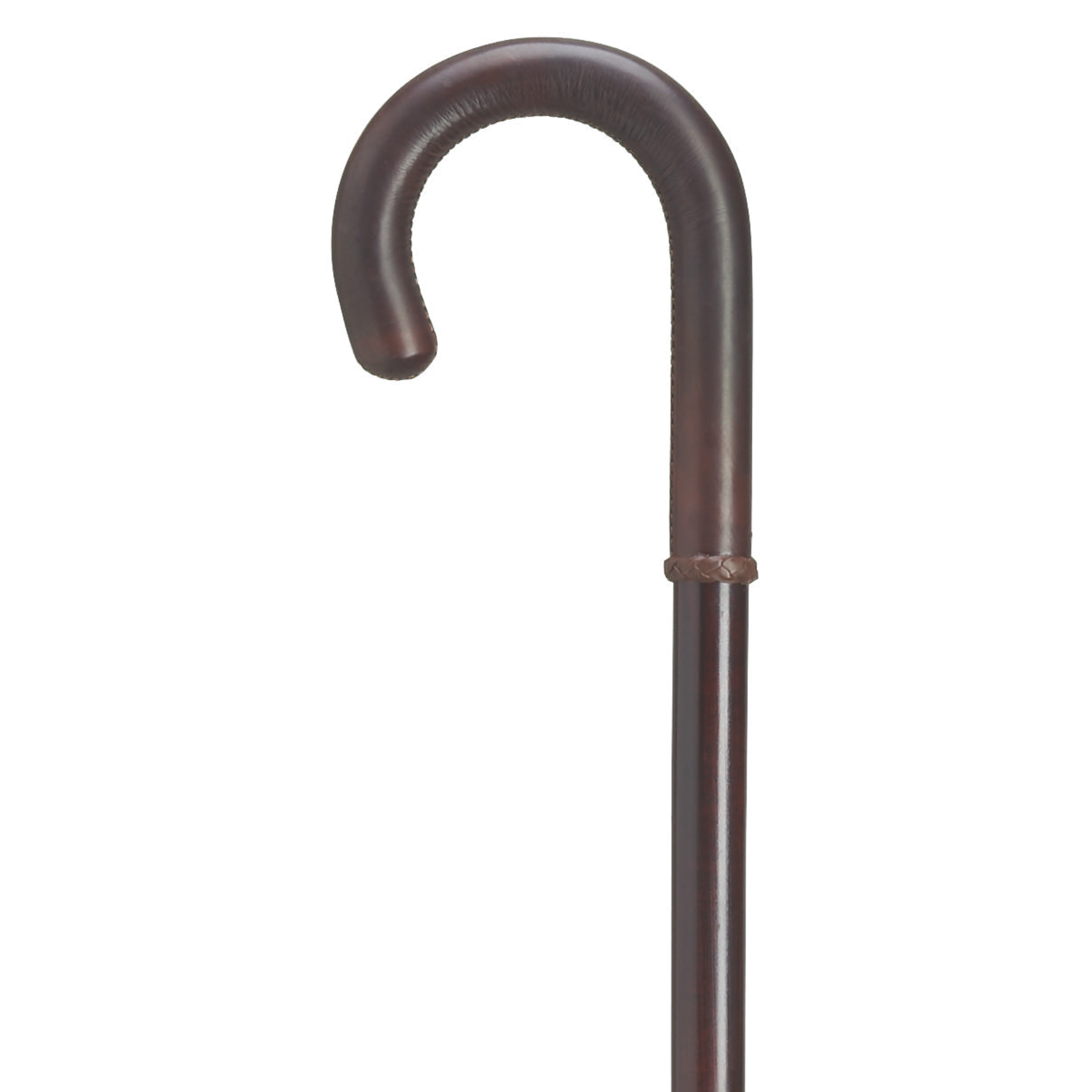 Hand Stitched Leather Crook Handle