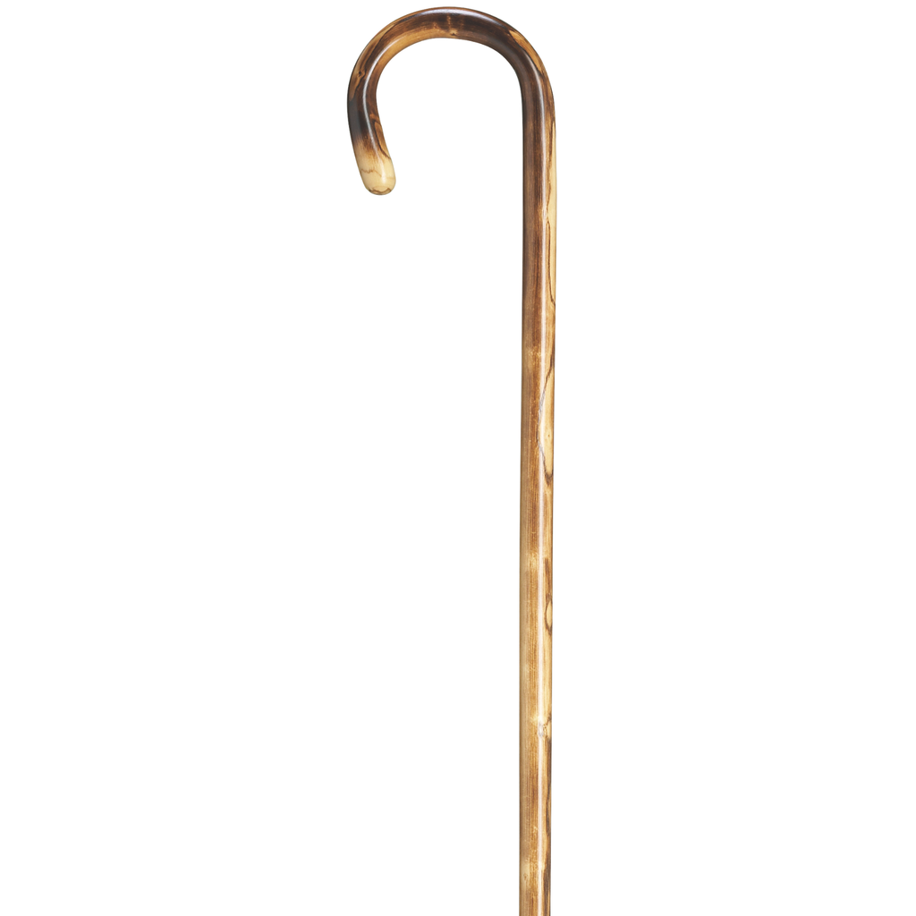 Petite Crook Chestnut Cane -Polished Scorched