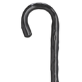 Congo Crook Handle Walking Cane, Black