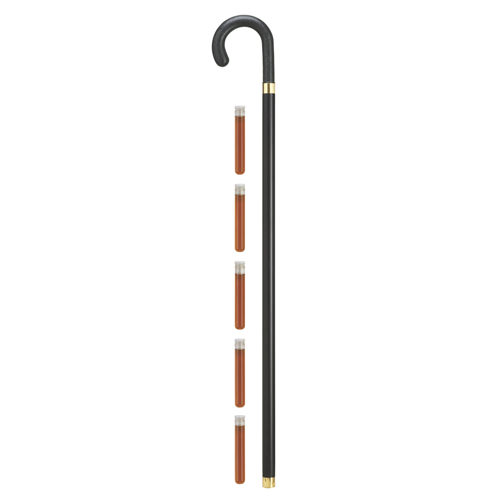 Crook Handle Brandy Bottle Cane