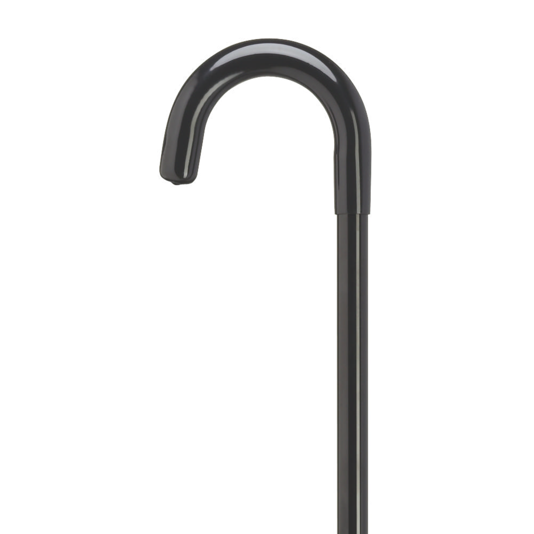Crook Handle "Hospital Cane"Non-Adjustable-Black