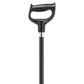 "D" Shaped Orthopedic Walking Cane - Non-Adjustable-Black