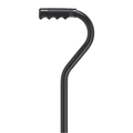 Adjustable Black Aluminum Cane with Comfort Grip & Anti-Rattle Cap
