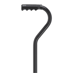 Adjustable Black Aluminum Cane with Comfort Grip & Anti-Rattle Cap