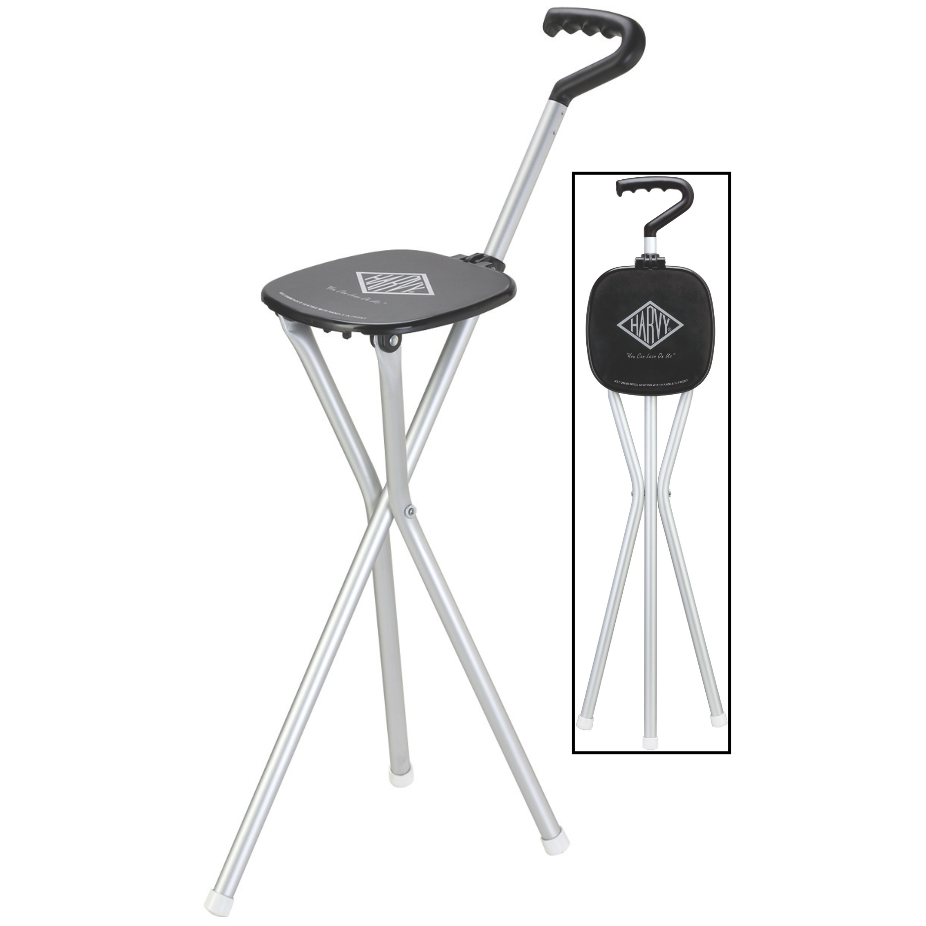 Lightweight Aluminum Sport Seat Cane with Durable Handle & Seat