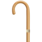 Gold Plated Band Crook Handle Cane
