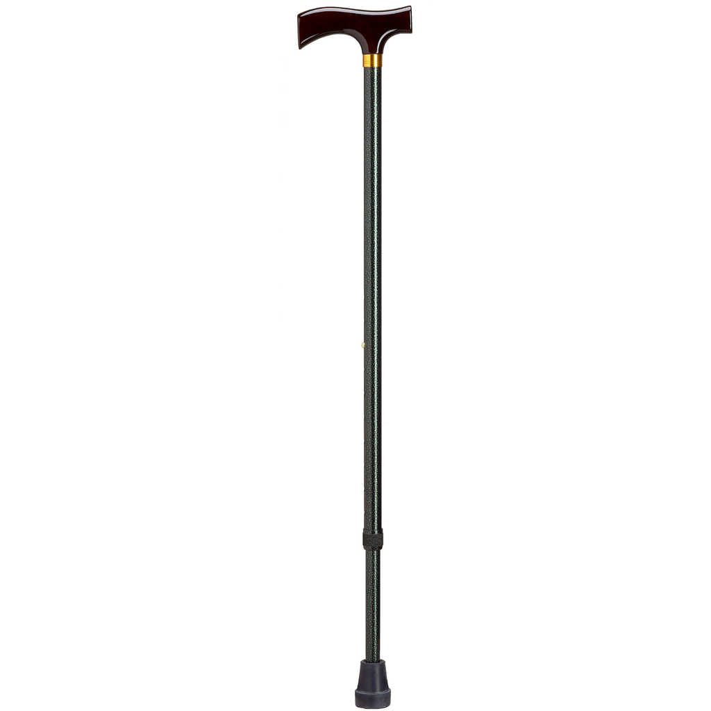 Adjustable Solid Wood Fritz Handle Walking Cane with Anti-Rattle Lock