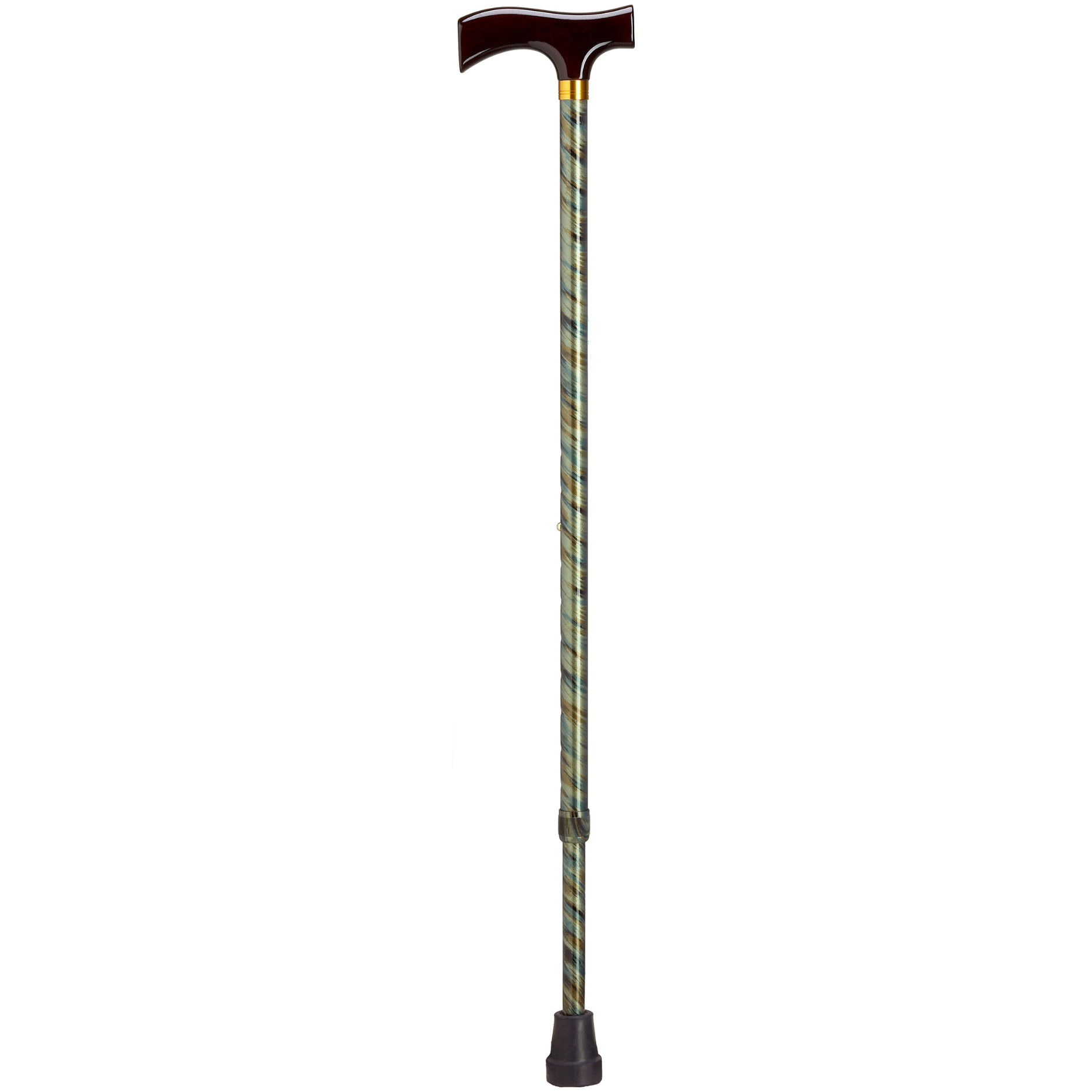 Adjustable Solid Wood Fritz Handle Walking Cane with Anti-Rattle Lock