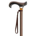 Overmold Derby Aluminum Adjustable Walking Cane-Brown