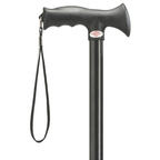 Ergonomic Adjustable Aluminum Walking Cane with Grip & Strap