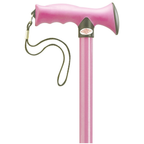 Ergonomic Adjustable Aluminum Walking Cane with Grip & Strap