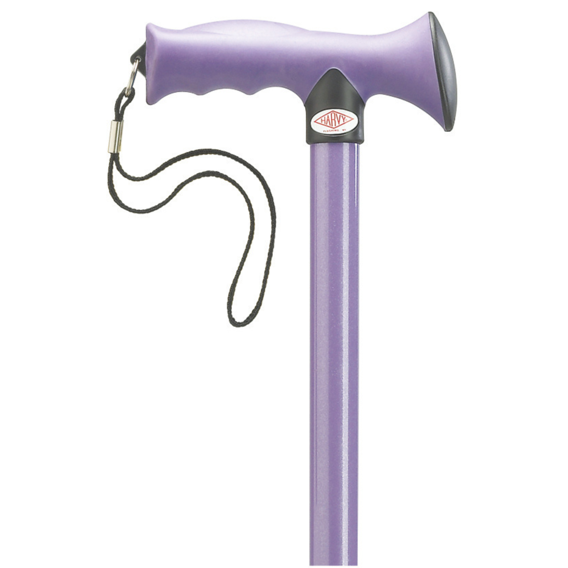 Ergonomic Adjustable Aluminum Walking Cane with Grip & Strap