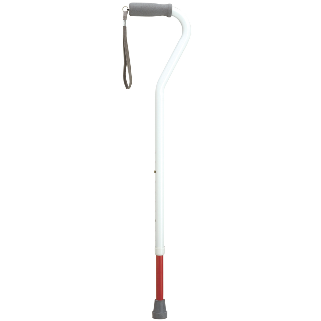 Adjustable White Aluminum Cane for Visually Impaired