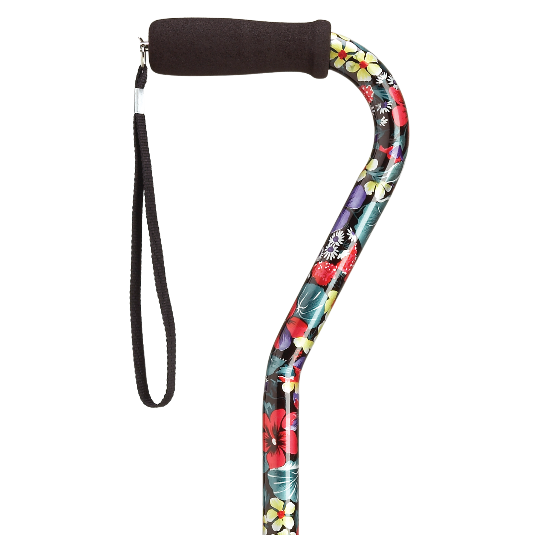 Stylish Adjustable Offset Cane with Hypalon Grip – 13 Prints