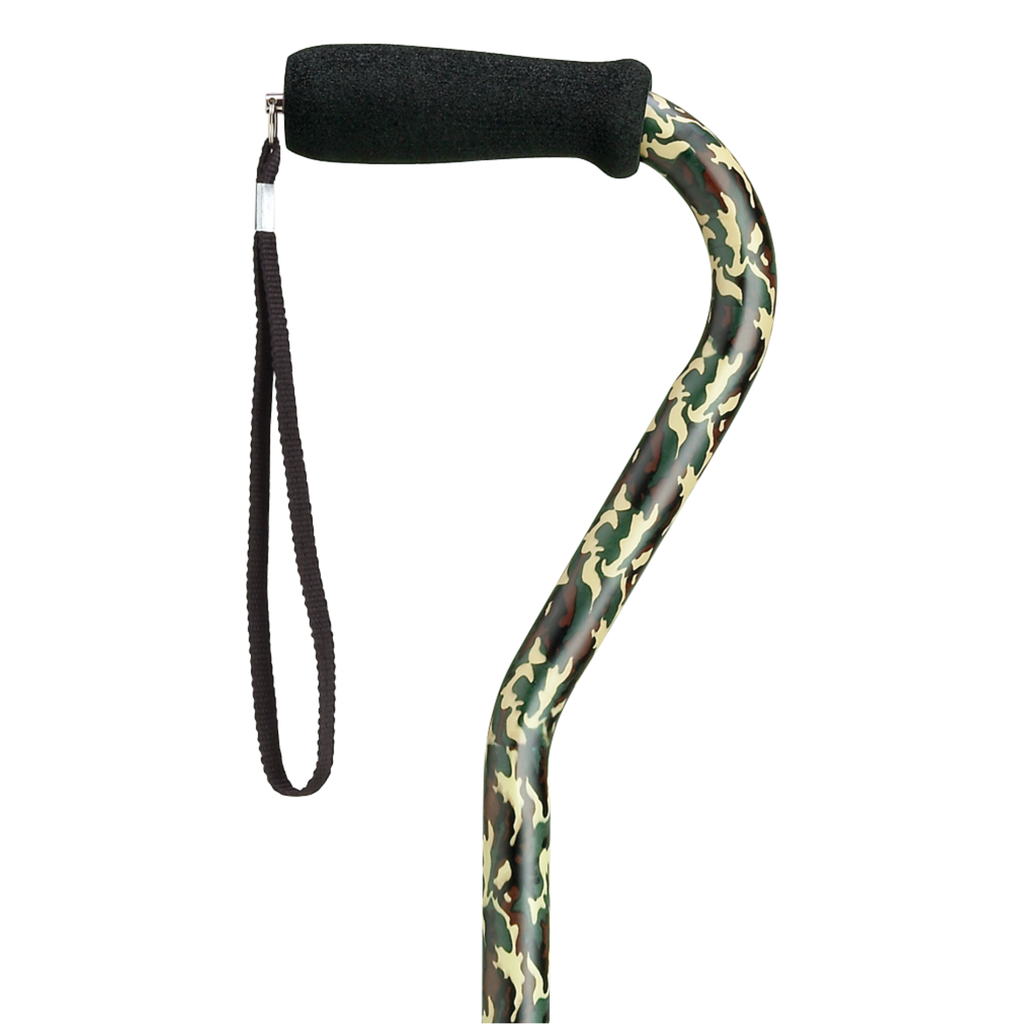Stylish Adjustable Offset Cane with Hypalon Grip – 13 Prints