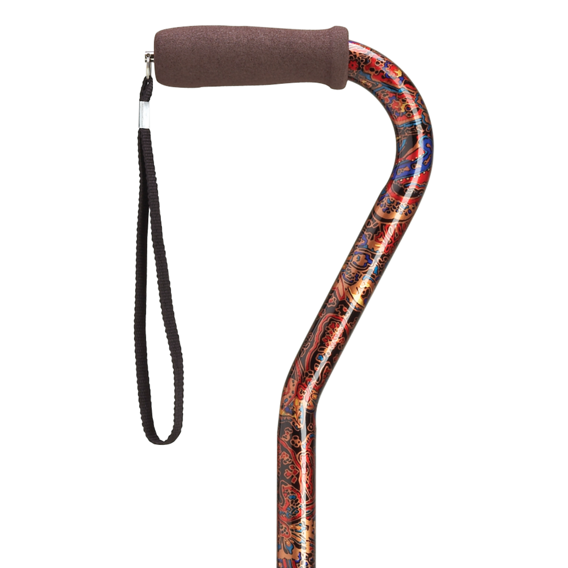Stylish Adjustable Offset Cane with Hypalon Grip – 13 Prints
