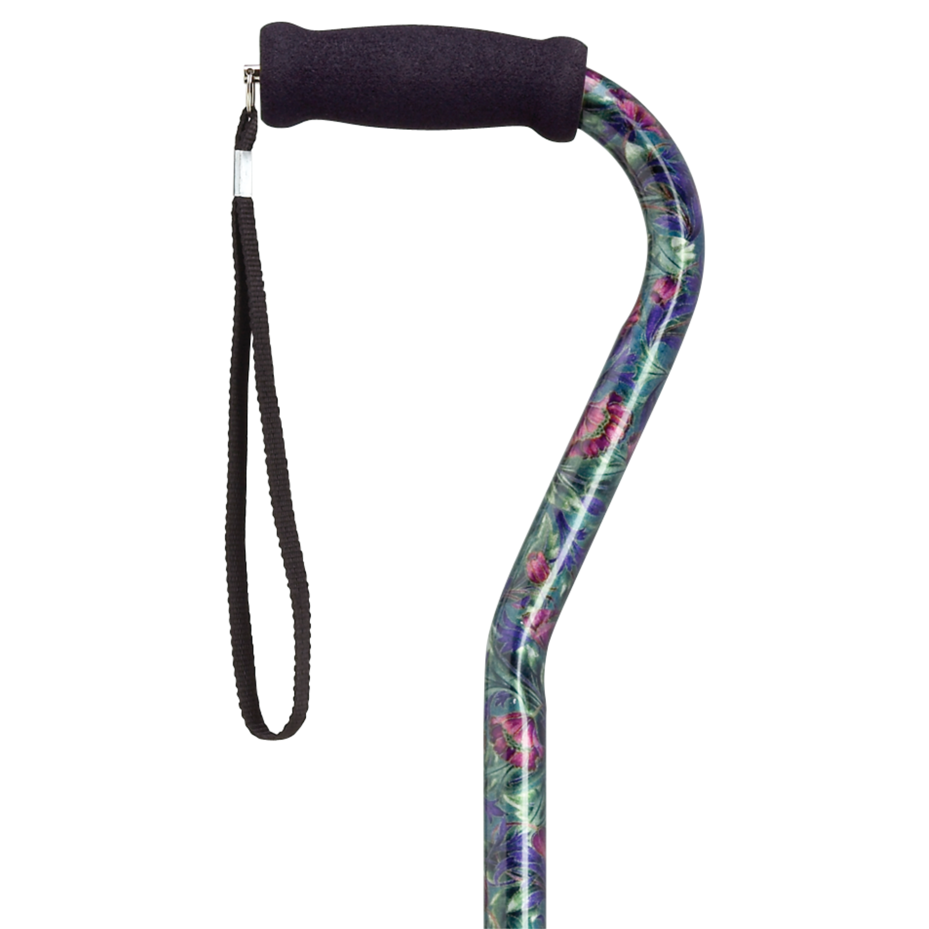 Stylish Adjustable Offset Cane with Hypalon Grip – 13 Prints