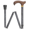 Granite Tone Wood Grain Derby Folding Cane, Adjustable 33''-37'',