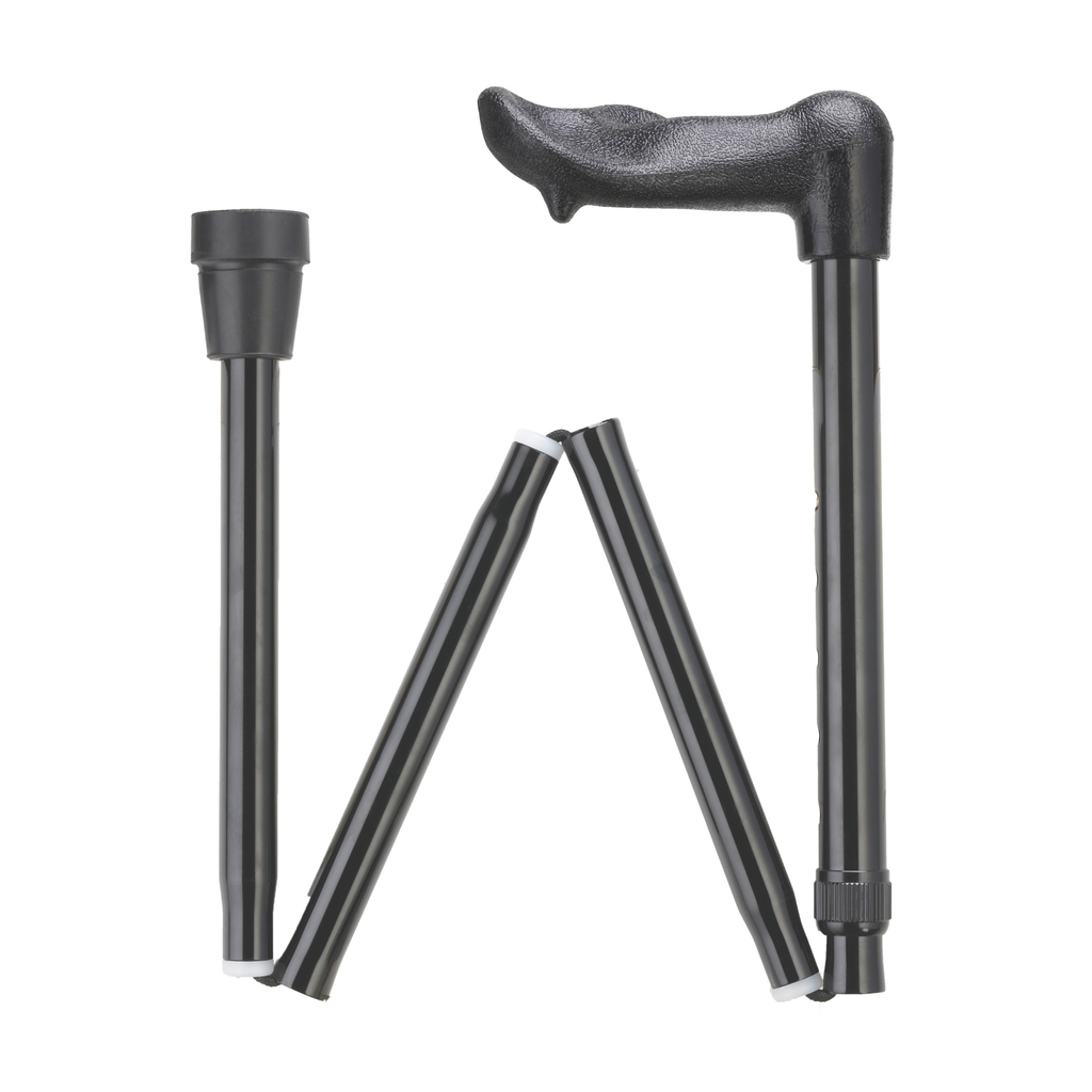 Ergonomic Folding Walking Cane with Adjustable Palm Grip - Compact