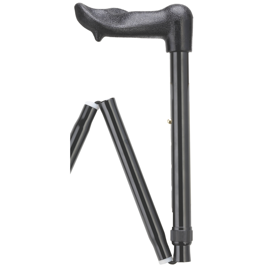 Ergonomic Folding Walking Cane with Adjustable Palm Grip - Compact