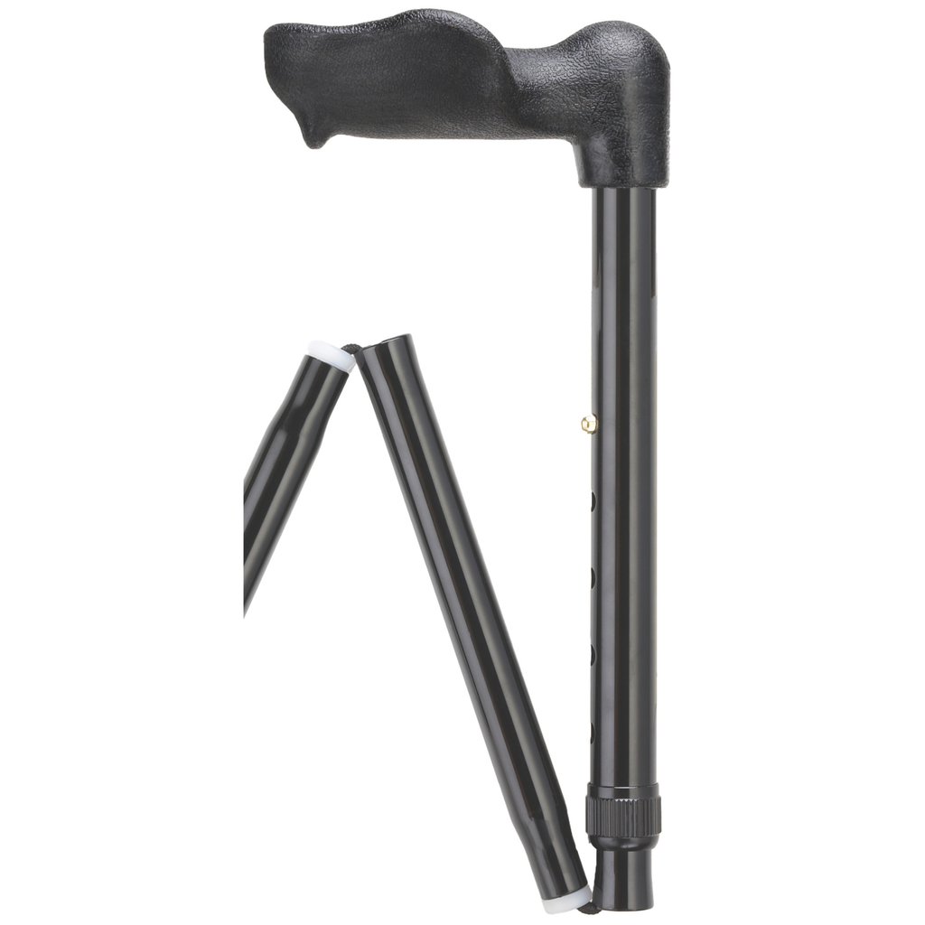 Ergonomic Folding Walking Cane with Adjustable Palm Grip - Compact