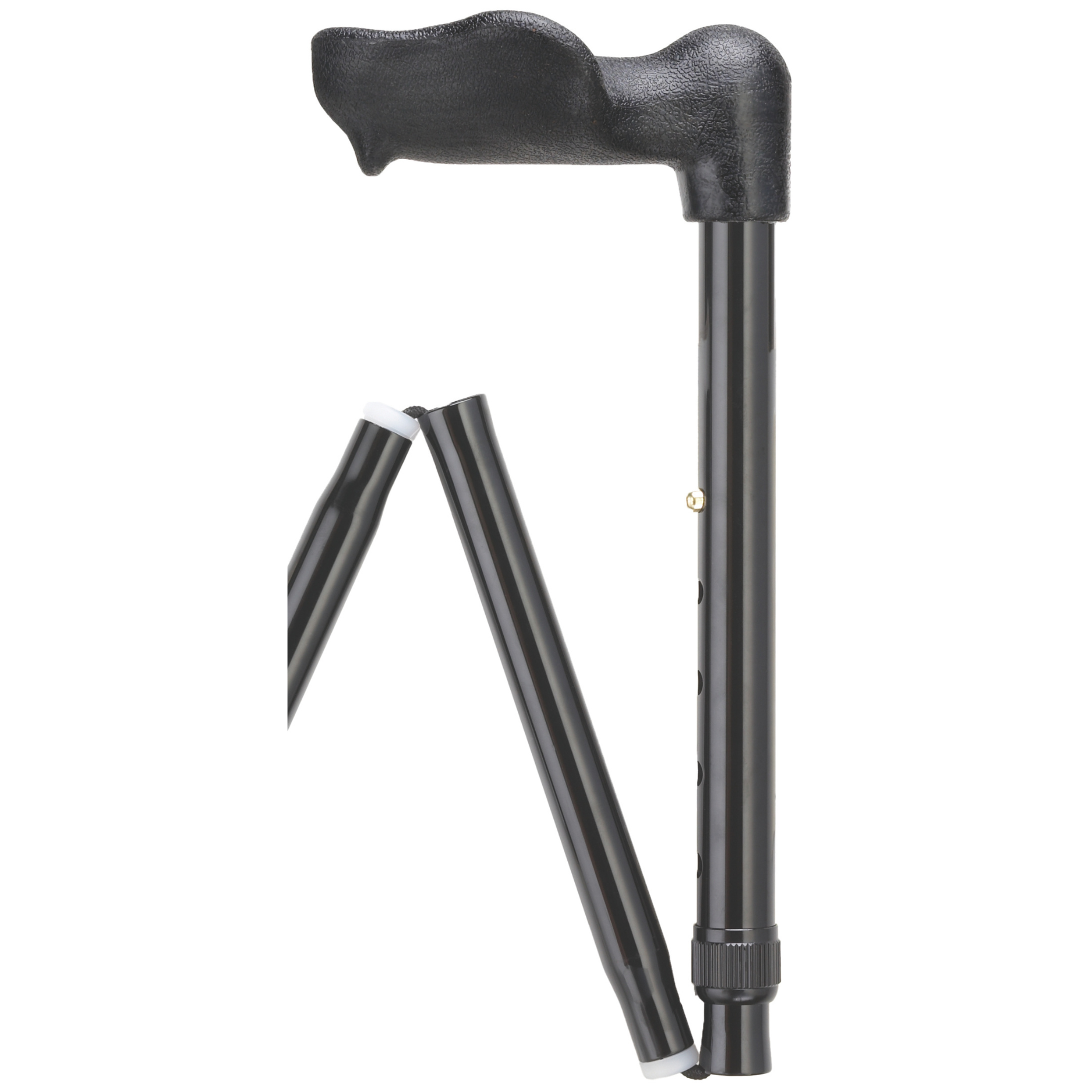Ergonomic Folding Walking Cane with Adjustable Palm Grip - Compact
