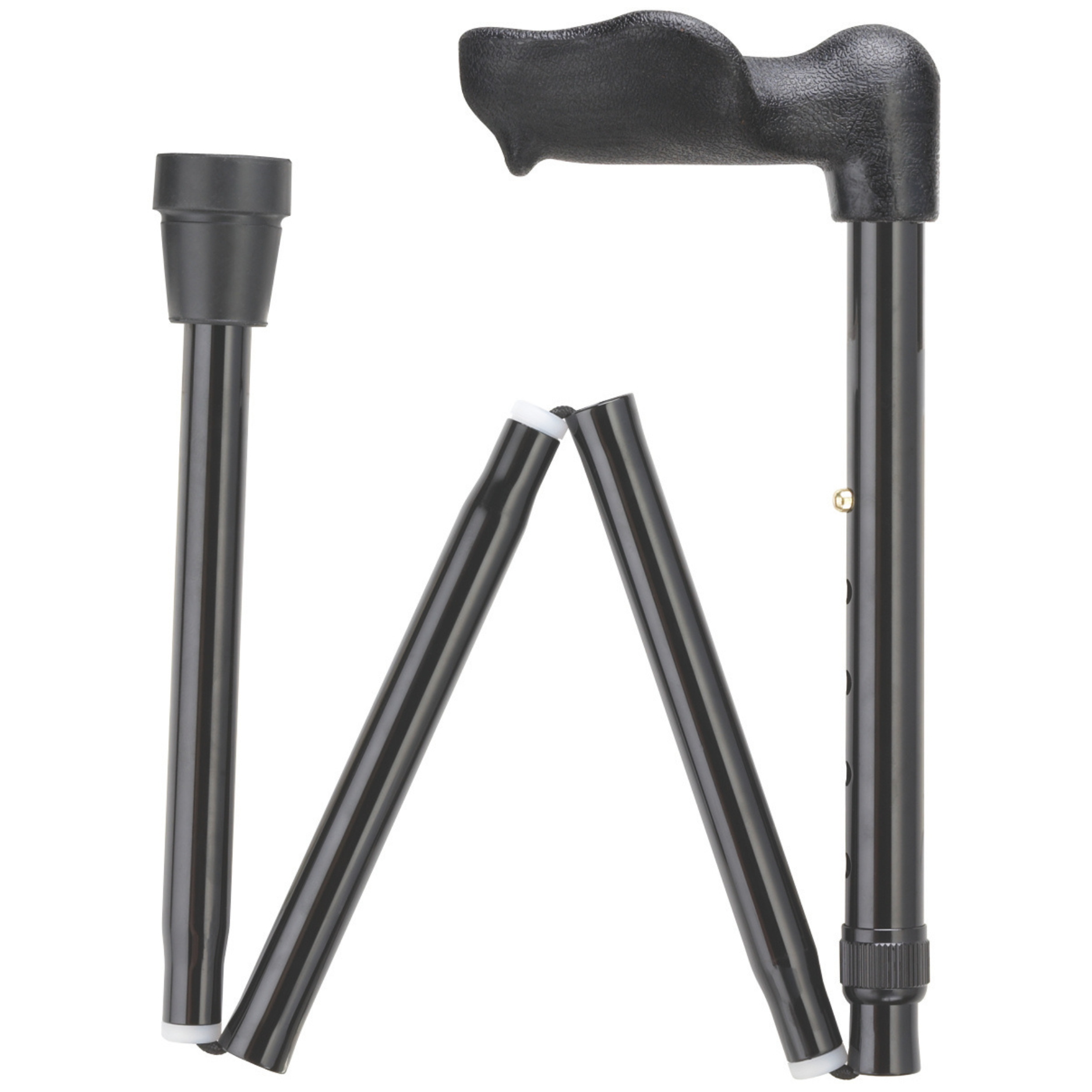 Ergonomic Folding Walking Cane with Adjustable Palm Grip - Compact