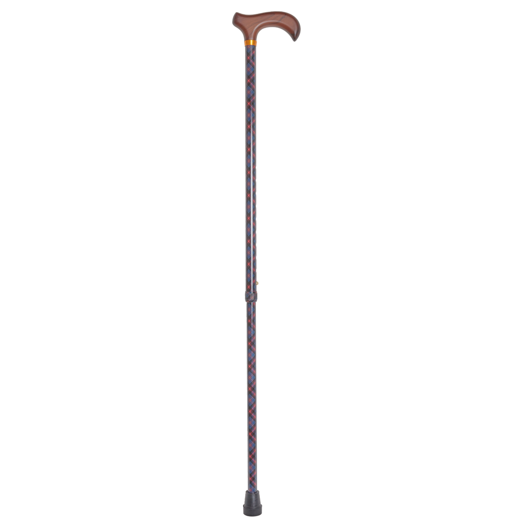 Stylish Adjustable Walking Cane with Wood Handle - 11 Trendy Prints
