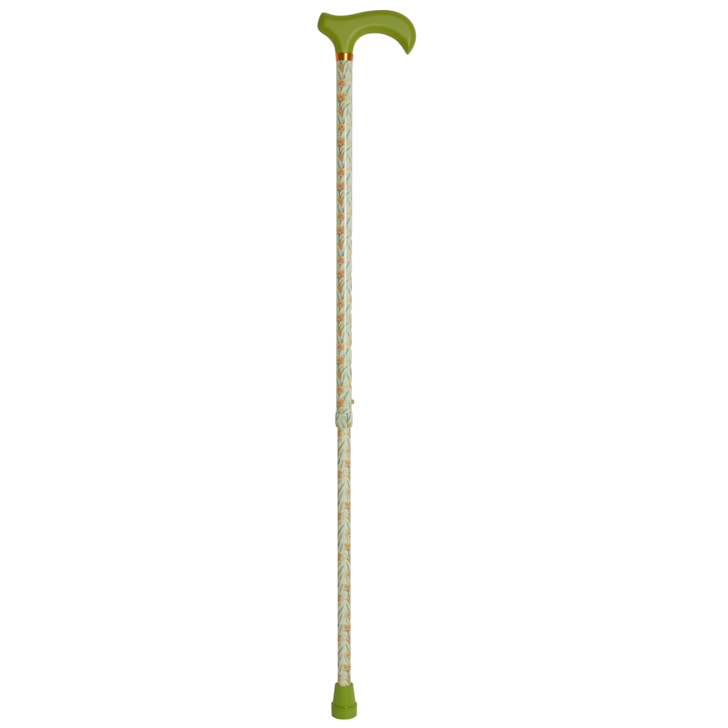 Stylish Adjustable Walking Cane with Wood Handle - 11 Trendy Prints