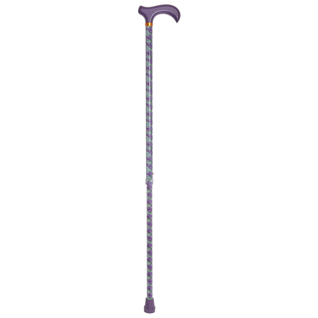 Stylish Adjustable Walking Cane with Wood Handle - 11 Trendy Prints