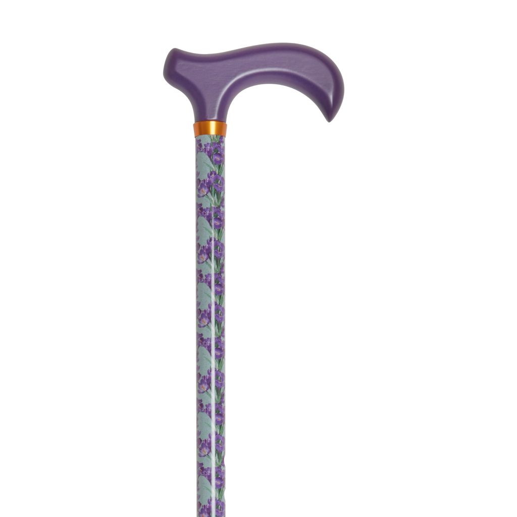 Stylish Adjustable Walking Cane with Wood Handle - 11 Trendy Prints