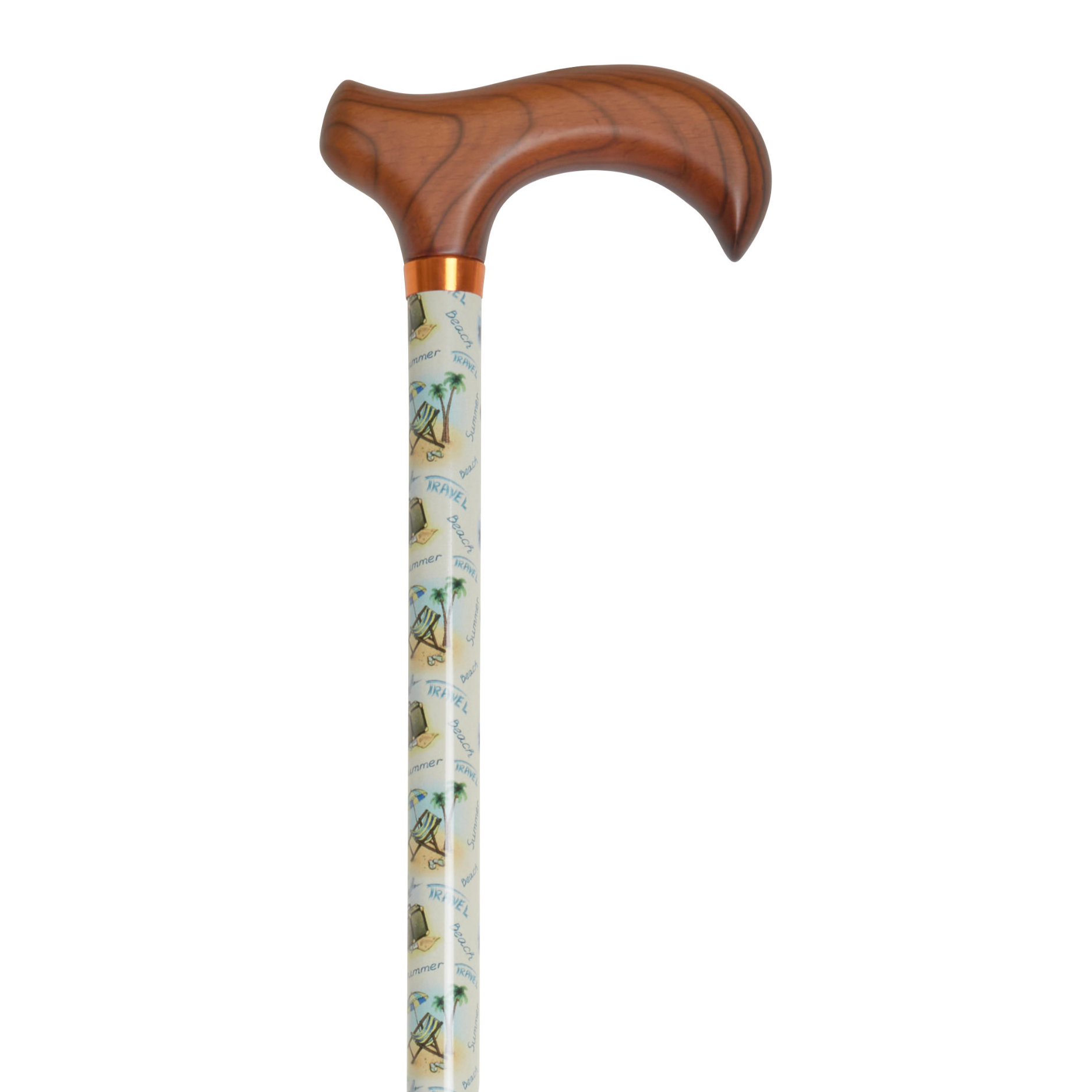 Stylish Adjustable Walking Cane with Wood Handle - 11 Trendy Prints