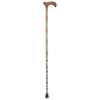 Stylish Adjustable Walking Cane with Wood Handle - 11 Trendy Prints
