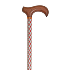 Stylish Adjustable Walking Cane with Wood Handle - 11 Trendy Prints