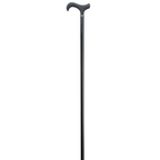 Carbon Fiber Ladies Derby Cane - Black Soft Touch Handle, 300 lbs Support