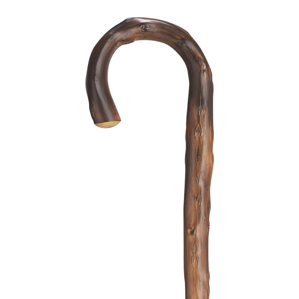 Men's German Chestnut Cane, Crook Handle, 36, Spike Ferrule