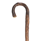 Men's German Chestnut Cane, Crook Handle, 36, Spike Ferrule