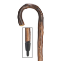 Men's German Chestnut Cane, Crook Handle, 36, Spike Ferrule