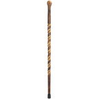 Hand-Carved German Spiral Cane, 36 Artistic Wooden Walking Stick