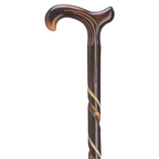 Artisanal Spiral-Cut Derby Chestnut Cane – German Craftsmanship