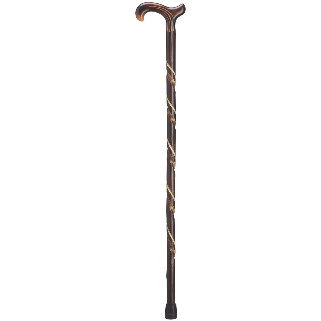 Artisanal Spiral-Cut Derby Chestnut Cane – German Craftsmanship